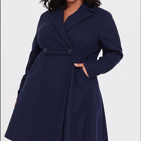 torrid Jackets & Blazers - Nwt Torrid size 4 navy Outlander Swing Coat